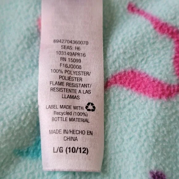 Joe Boxer Kids One Piece Fleece Pajama Long Sleeves Large 10-12 Gently Loved - Picture 10 of 13